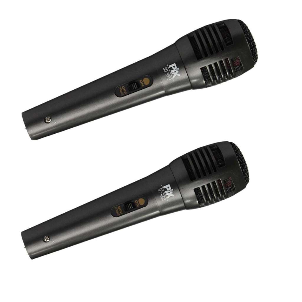 MICROFONE KIT 2 UNIDADES UNIDIRECIONAL COM FIO PRETO SC-1003