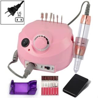 Lixadeira Motor Porquinho Manicure Unha em Gel 35.000 RPM Bivolt Com Chave Seletora de 127v - 220v