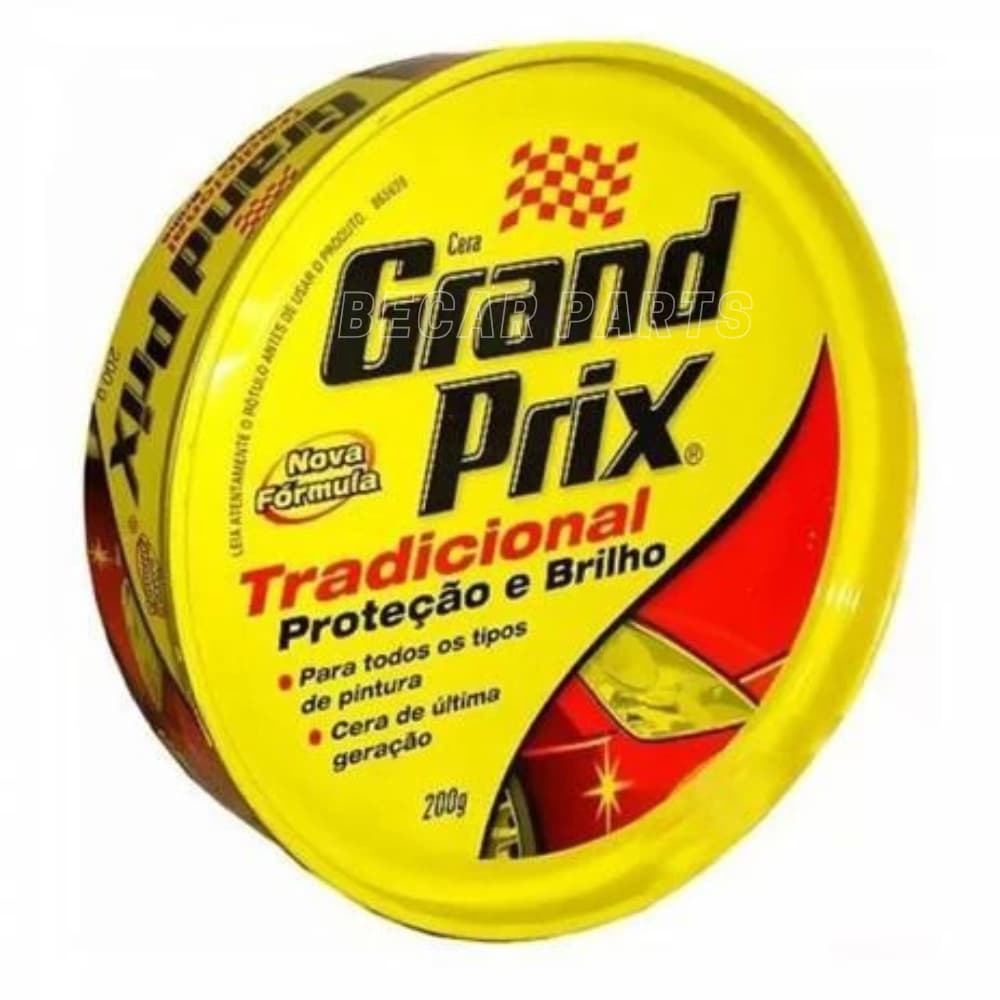 Cera em Pasta Tradicional Lata 200g Grand Prix 1 unidade - Cera Automotiva Auto Brilho Proteção UV