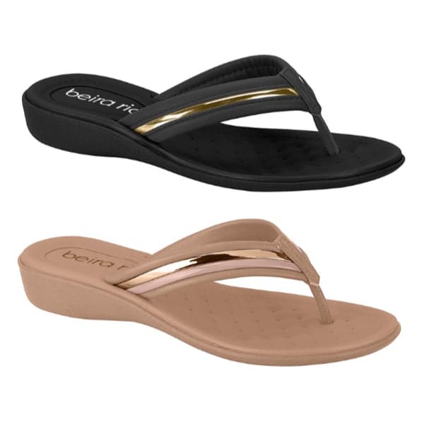 Chinelo de Dedo Confort Beira Rio Sandalia Feminina Napa Verniz Original