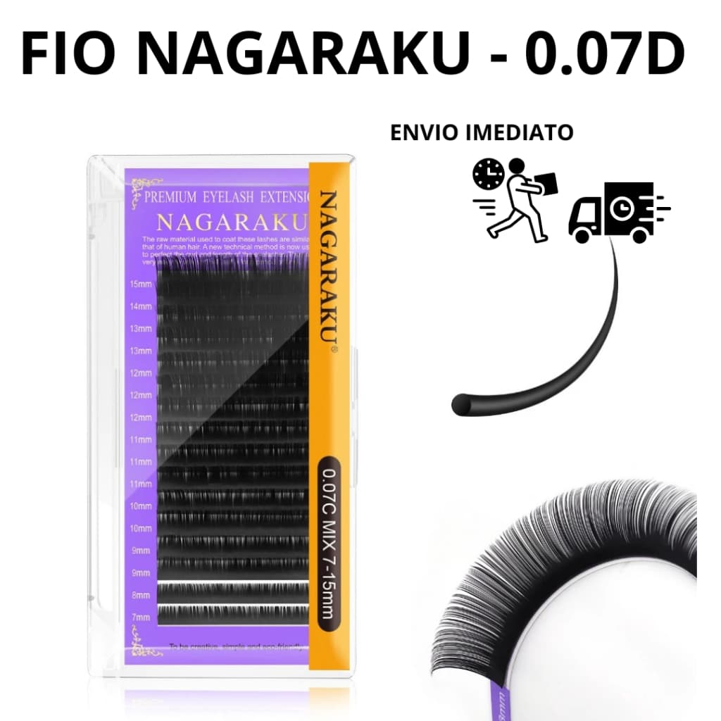 Kit de Cilios Nagaraku Fio a fio Fans 0.07D | Envio Imediato | Pronta entrega Kit Extensão de Cílios