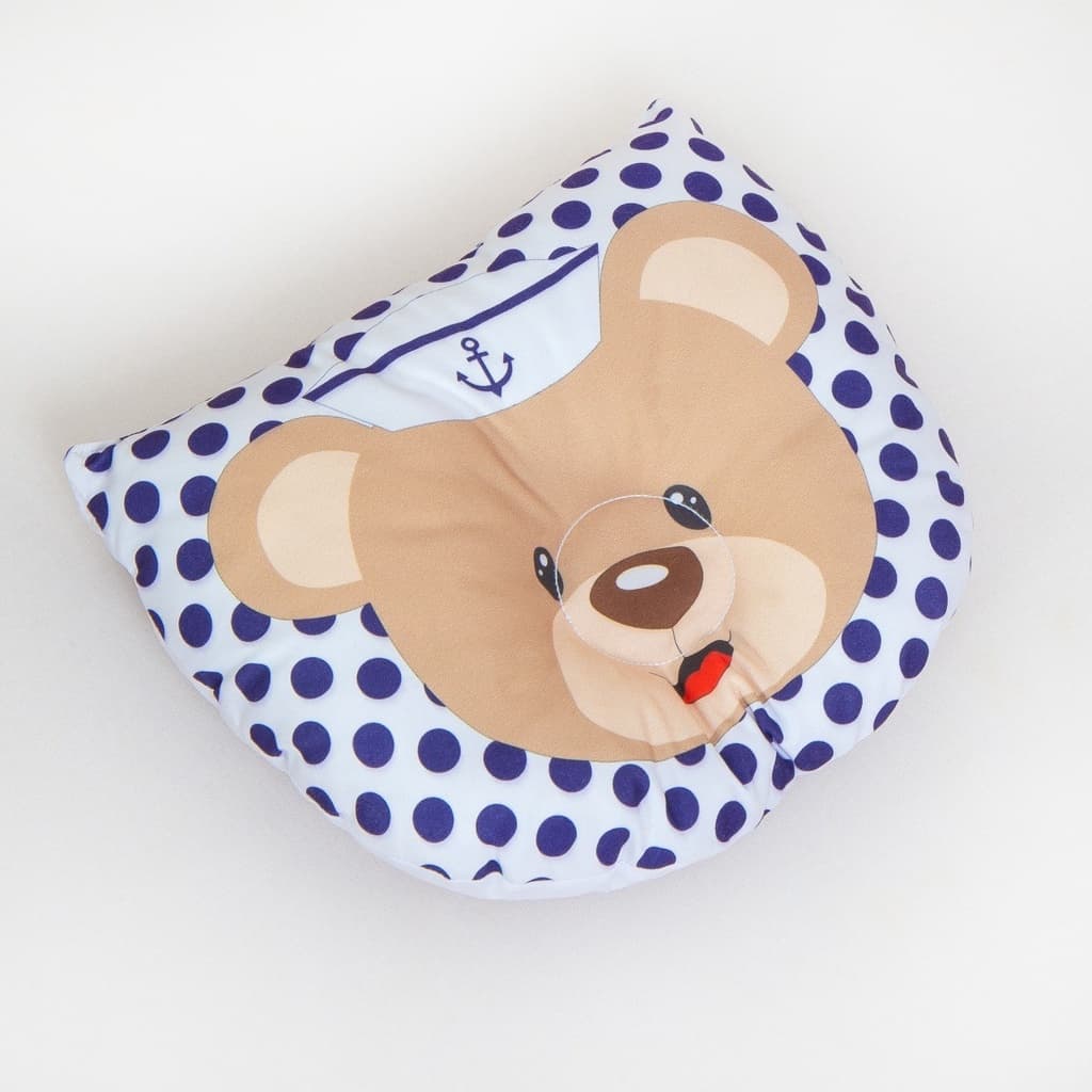 Travesseiro para Bebê 25 cm x 22 cm Anatômico Estampado 100% Poliéster Conforto e Proteção