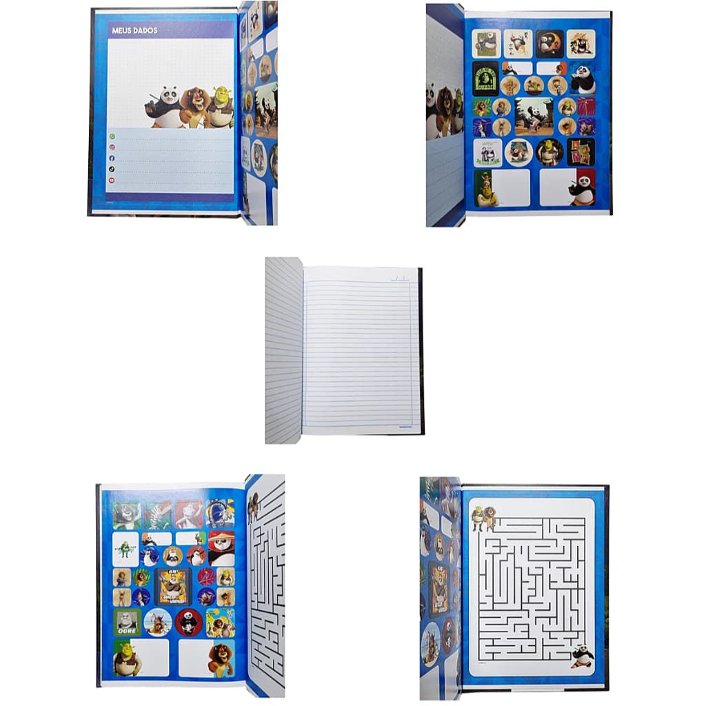 Caderno Brochurão Dreamwork 80fls Shrek Madagascar 107799