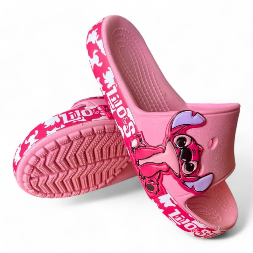 Chinelo Sandália Slide Pala Infantil Stitch menina Feminino  Lançamento