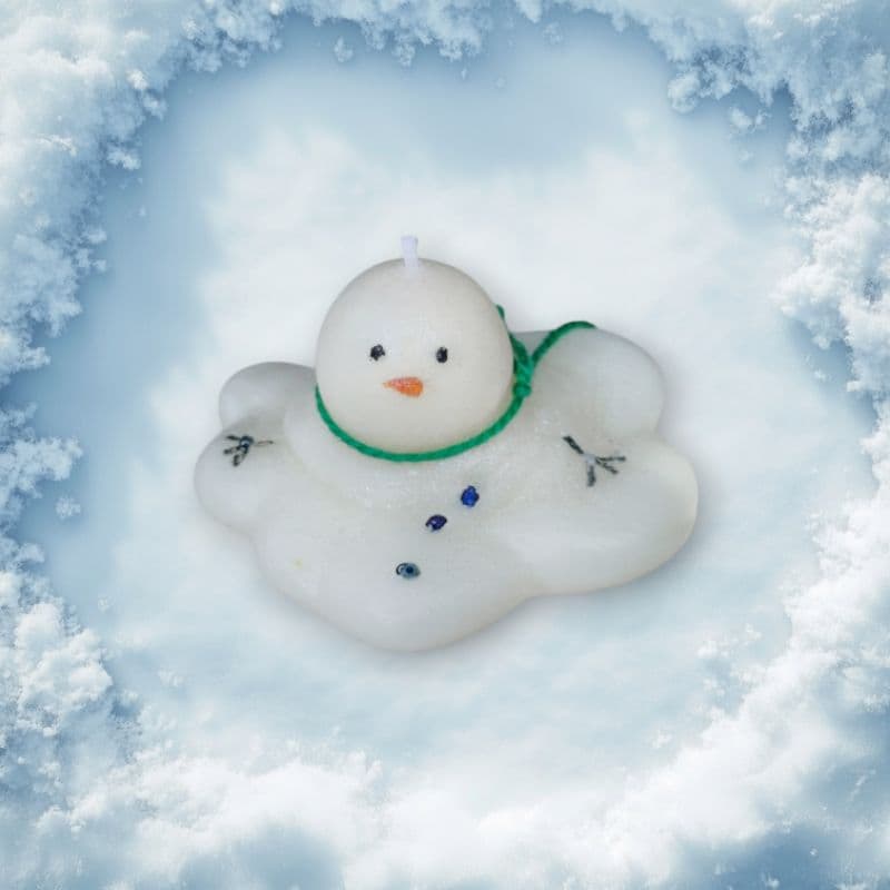 Vela boneco de neve/ vela artesanal/ vela decorativa/ vela aromática/ Christmas