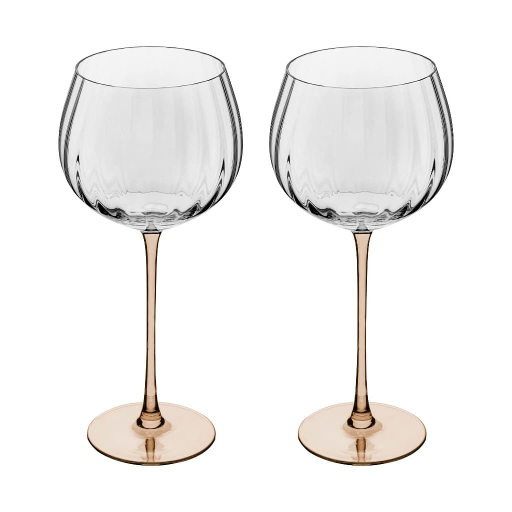 Conjunto 2 Taças para Vinho De Vidro Com Haste Âmbar Classic 720Ml - Wolff