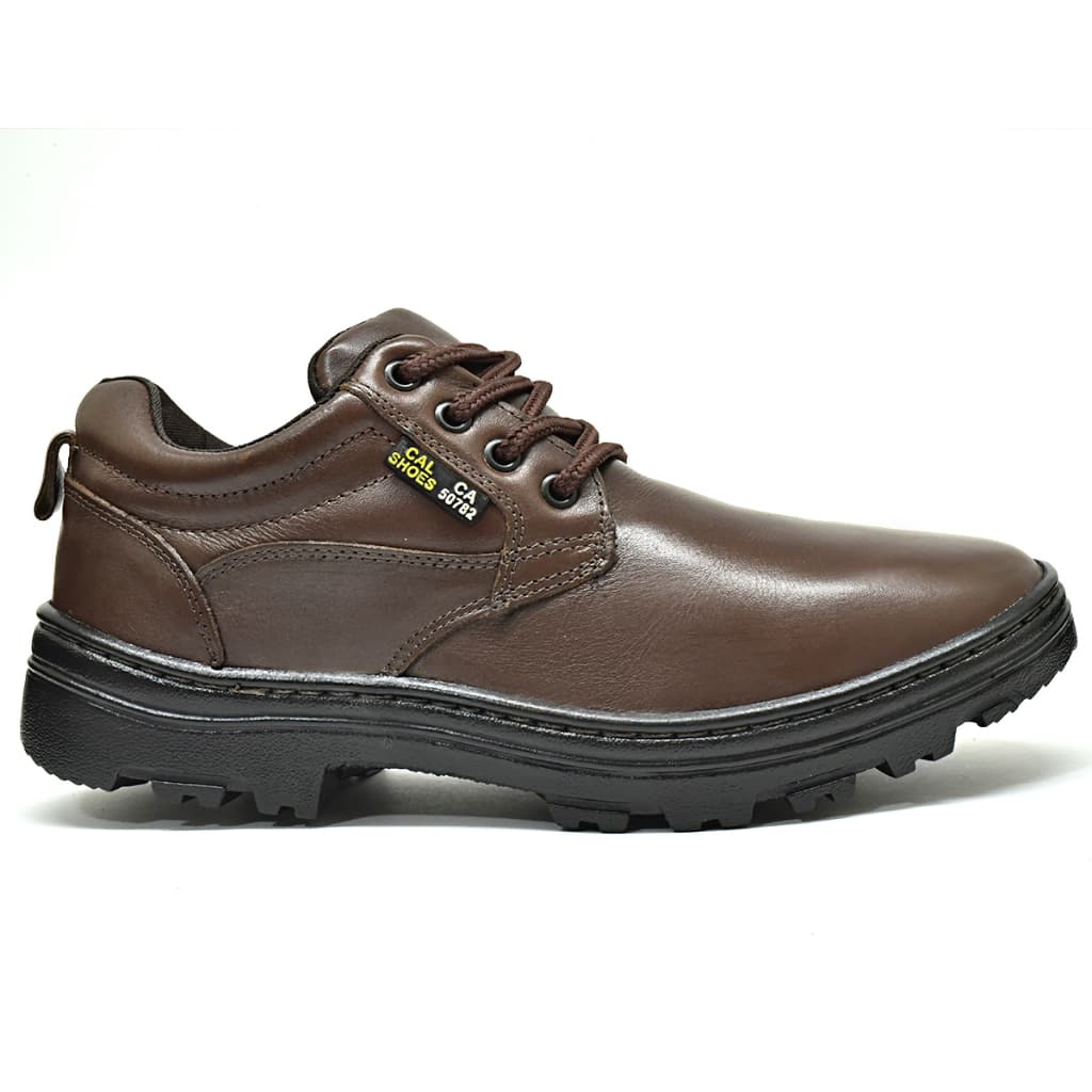 Sapato de Segurança de Couro Premium Com CA Solado de Borracha e Bico de PVC CallShoes