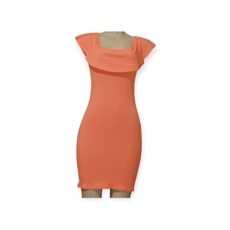 VESTIDO CANELADO CURTO CIGANINHA