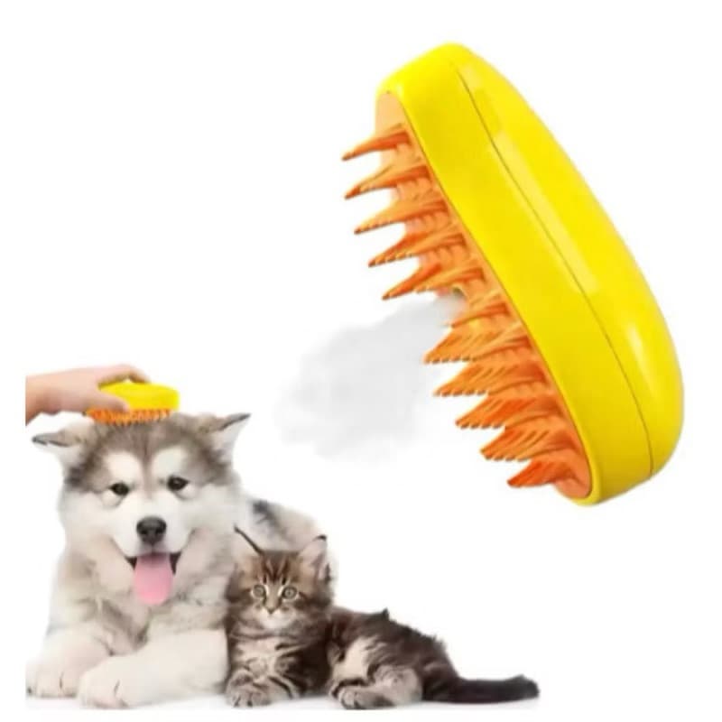 3 Em 1 Escova A Vapor Para Gato Autolimpante Escova de Massagem Removedor De Pêlos Penteador de Animais De Estimação