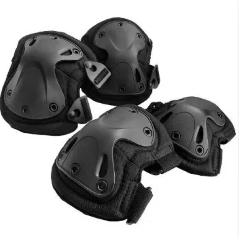 Kit Joelheira E Cotoveleira Tatica Militar operacional Airsoft Capa De Proteção Esportiva Para Trabalho/Patinação-22123