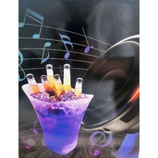 Balde de gelo LED ONEX com alto-falante Bluetooth, balde de gelo, recipiente para bebidas, mudança de várias cores, barr