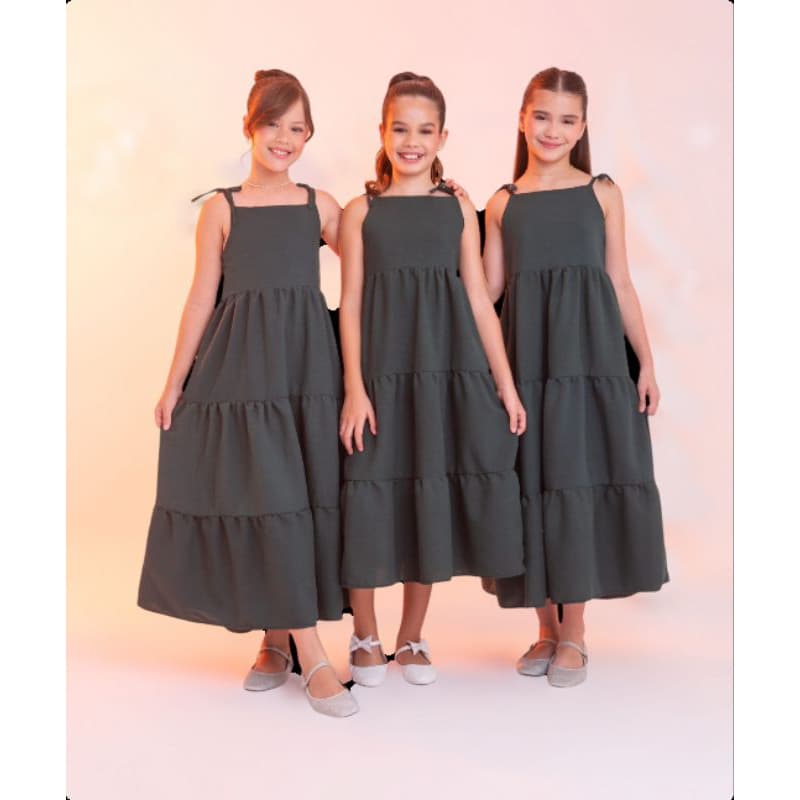 vestido longo 3 Marias infantil/vestido natal