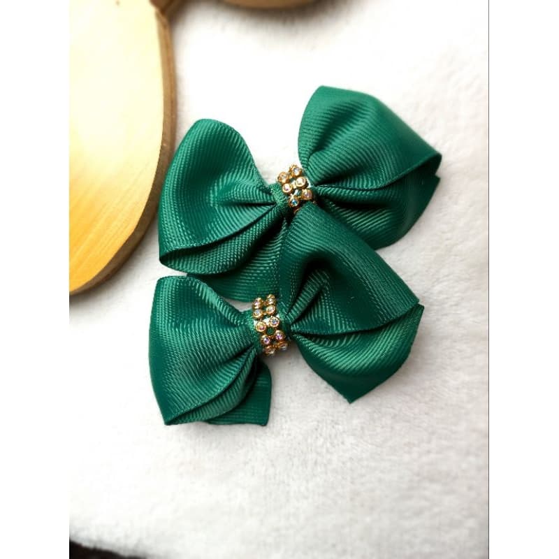 Par de Laço Gotas de Brilho.menina infantil gorgurao com aplique de strass. bico de pato 4,5cm. festas/natalinos/natal