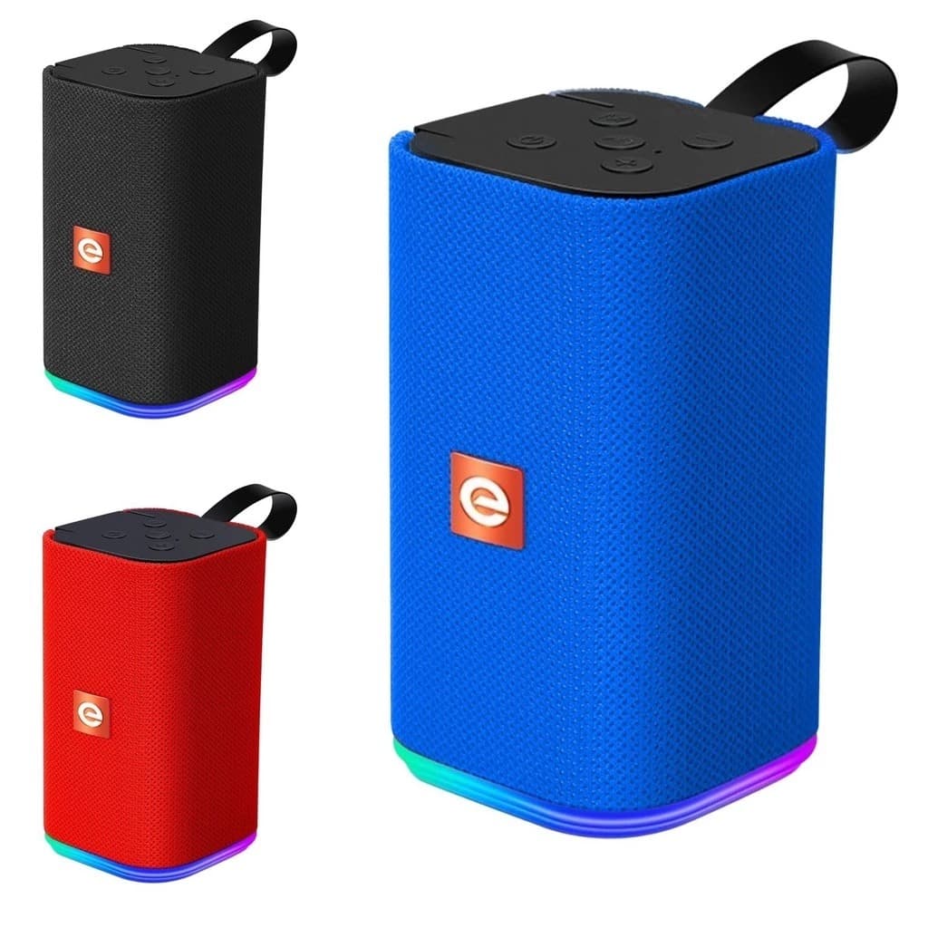 Caixa de som bluetooth com rádio FM LED