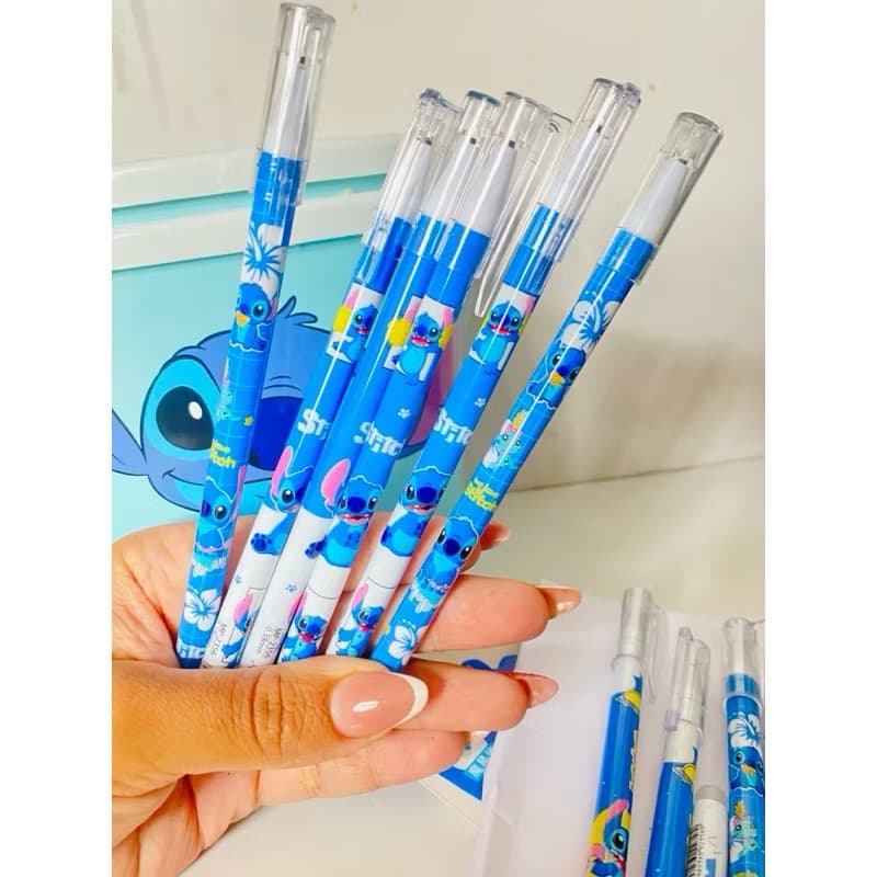 CANETA EM GEL APAGÁVEL STITCH / PAPELARIA FOFA KAWAII / MATERIAL ESCOLAR