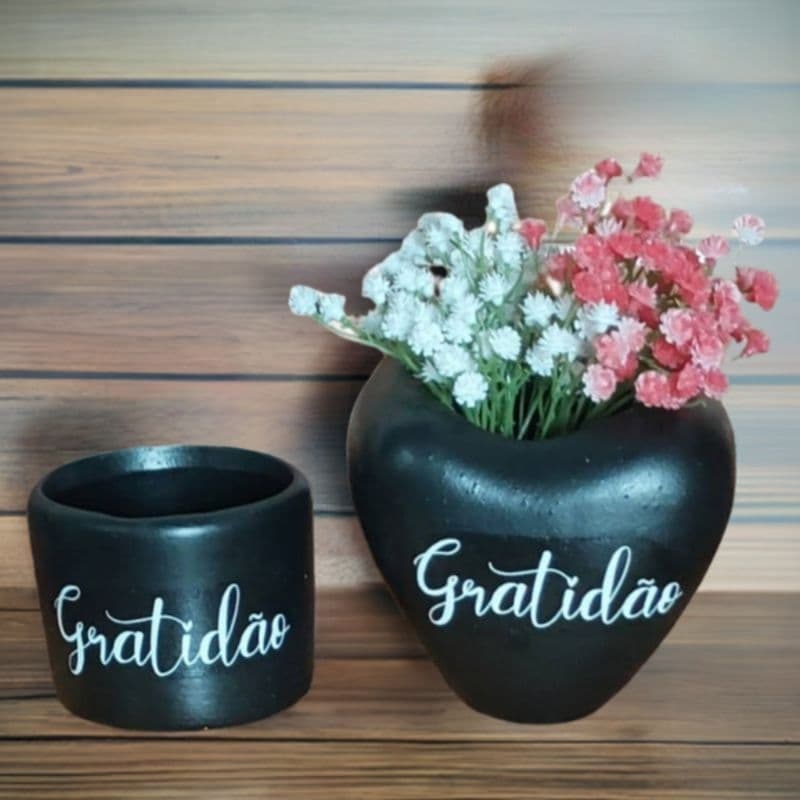 Conjunto de vasos gratidão
