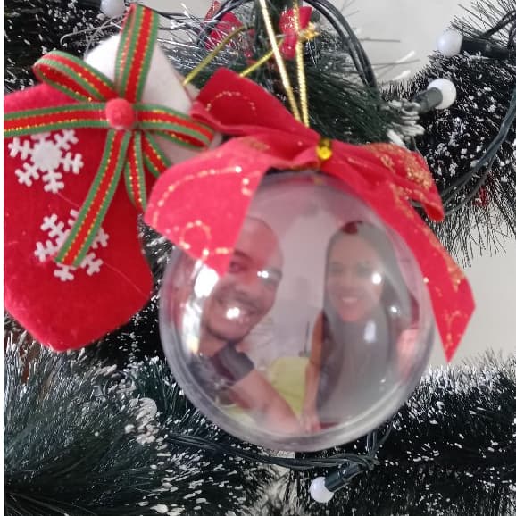 Kit Bolas de Natal Com Foto Personalizada