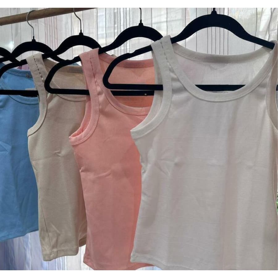 Kit 2 Regata Feminina Canelada Ribana Blusinha Basica