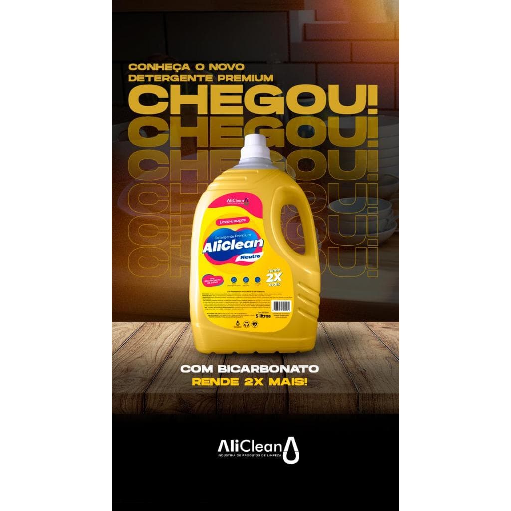 Detergente Ali Clean Premium Com Bicarbonato De Sódio 5l