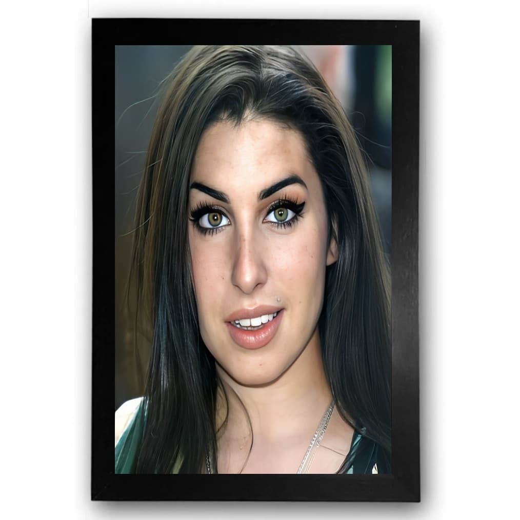 Quadro Amy Winehouse Moldurado A4 25x34 cm cod.50