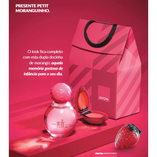 Presente Petit Moranguinho: 1 Deo colonia 50 ml + 1 Color Labial Brilho 10g