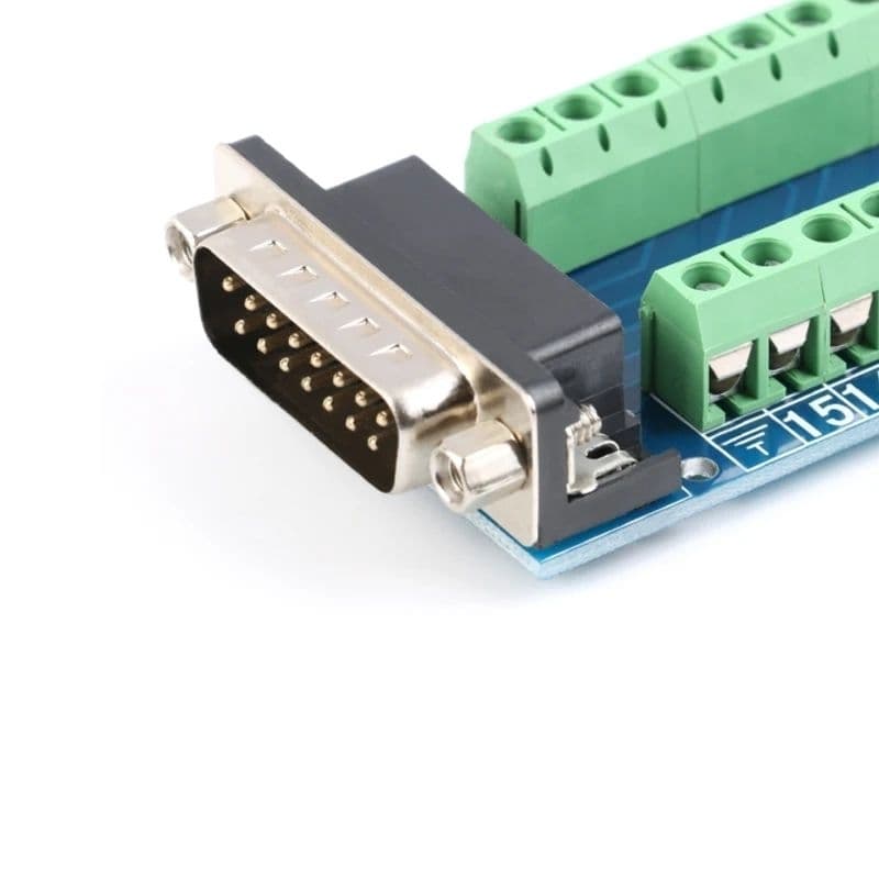 conector Db15 sem solda Macho com parafusos
