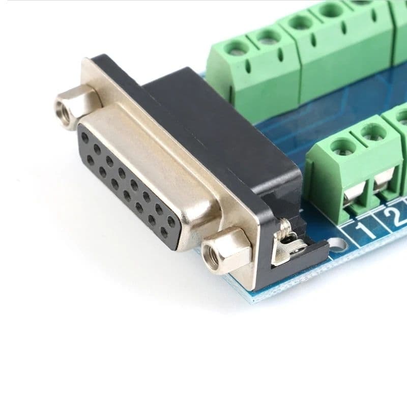 Conector Db15 fêmea Sem solda com  parafusos