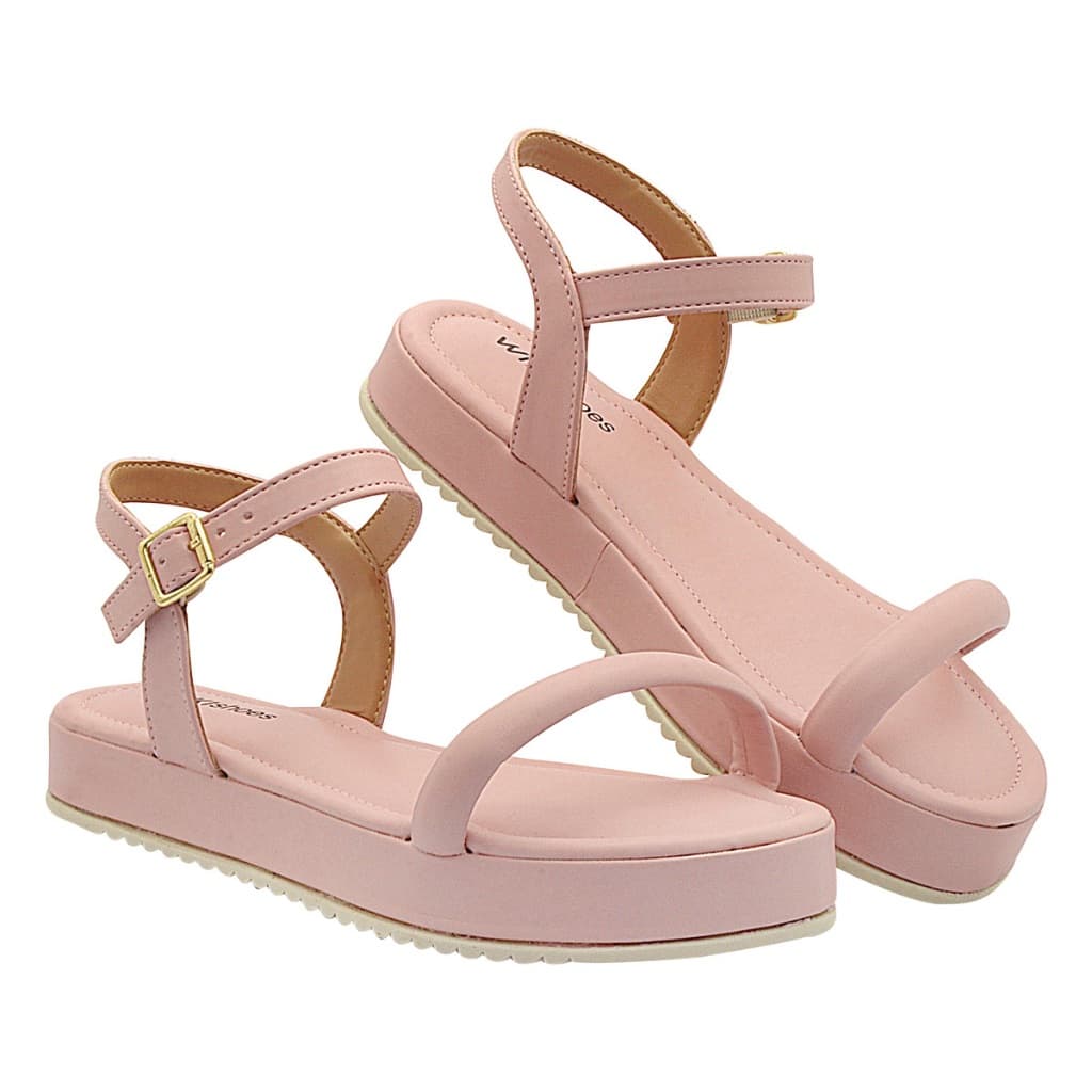 Sandália Feminina Flatform Confortável Moda Verão Plataforma Blogueira Moderna Casual