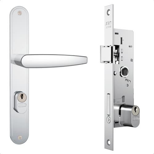 Fechadura Stam Estreita Espelho Inox 601-602/33 Serralheiro Porta De Alumínio