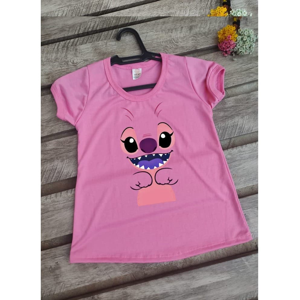 Camiseta Angel infantil blusa angel para meninas Lilo Stitch stit