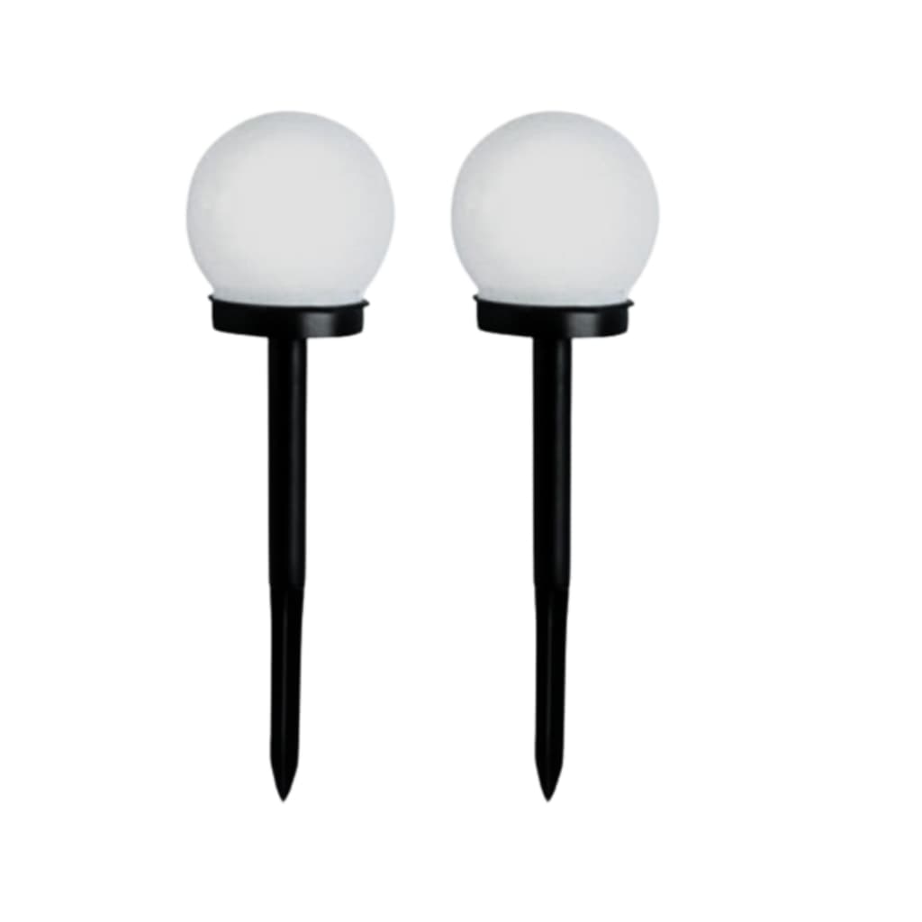 KIT 2-8 Luminárias Led Baliza Solar  Jardim  Área Externa Redonda Recarregável 7SEVEN