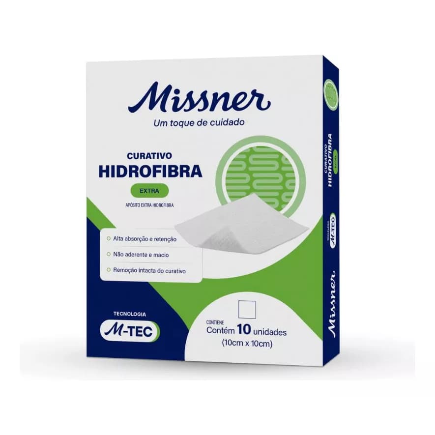 Curativo Hidrofibra Extra 10cm X 10cm - 1 Unid