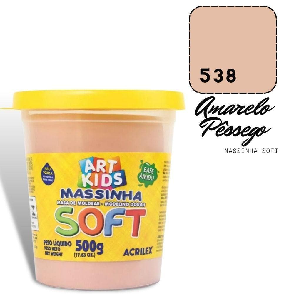 Massinha de Modelar 500g Soft 538 Amarelo Pêssego Acrilex