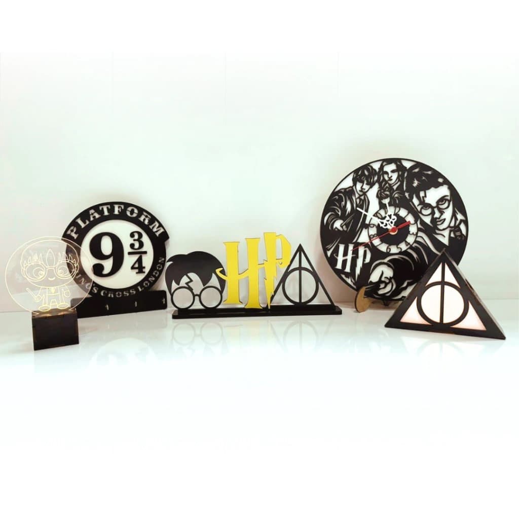 Luminária Harry Potter, Relógio Harry Potter, Porta Chaves Harry Potter, Totem Harry Potter