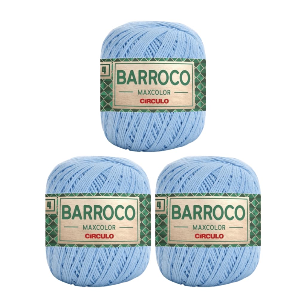 Kit 3 Fio Barroco Maxcolor 4 Círculo 200g 338m