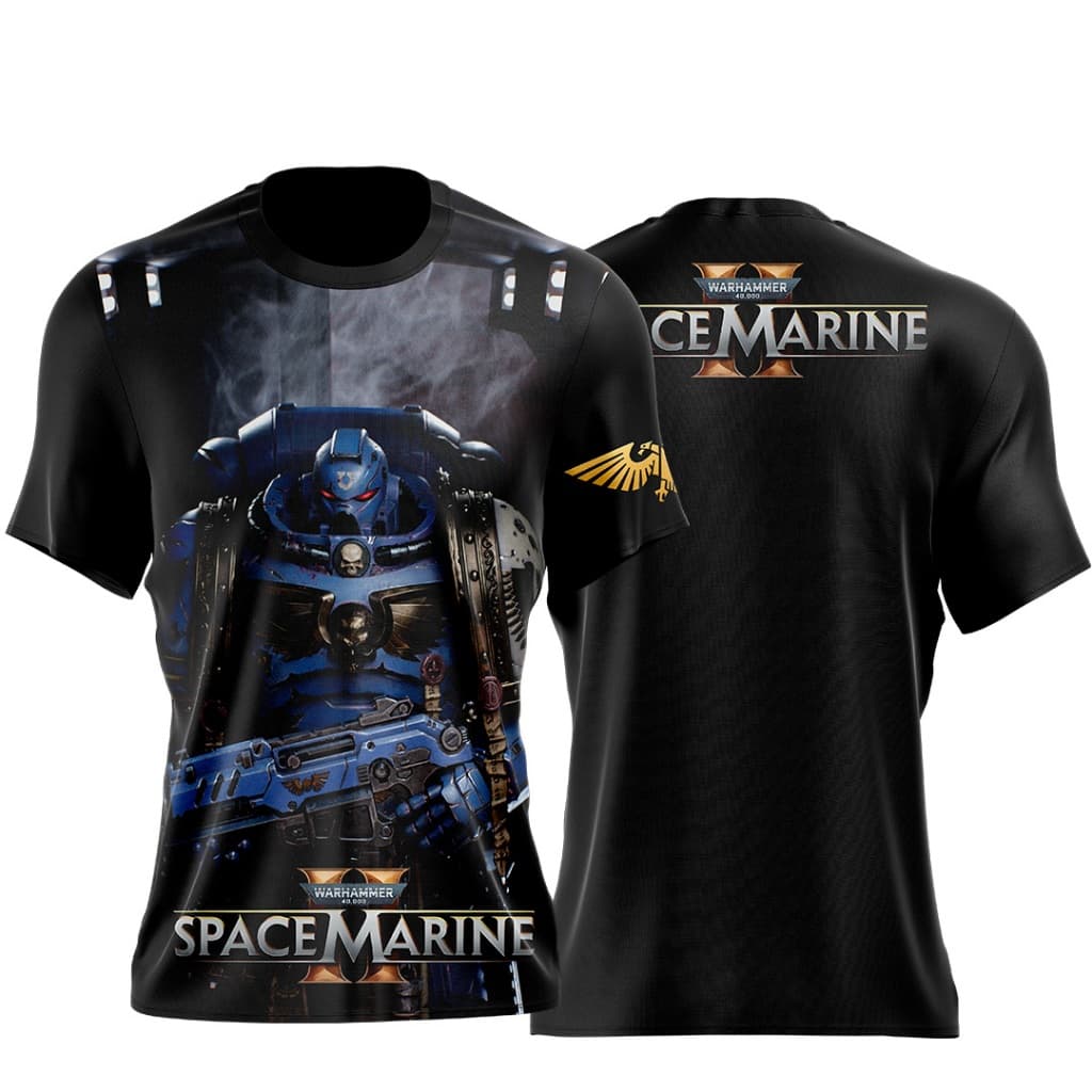 Camiseta Personalizada Warhammer 40,000 Space Marine 2 Game T-Sirt Dry Fit