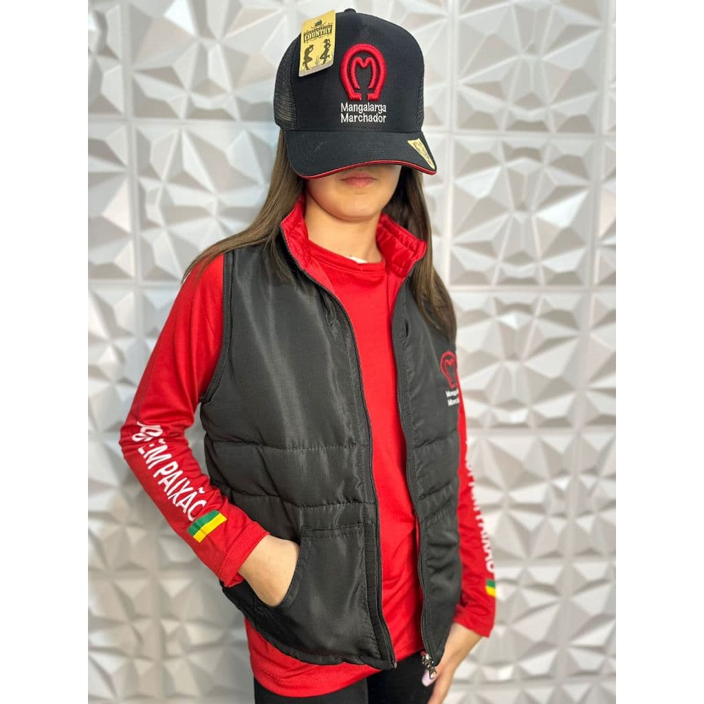 colete acochoado country mangalarga infantil unissex