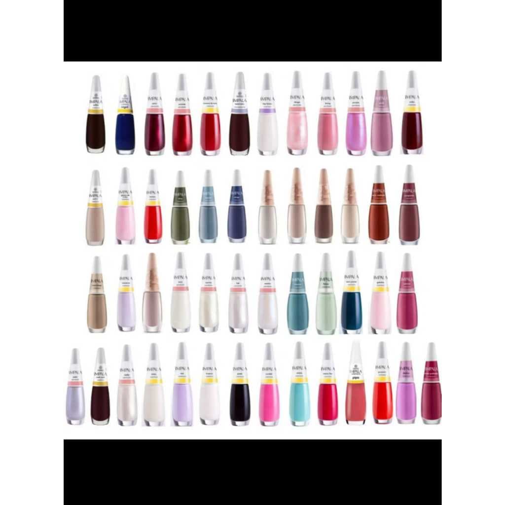 KIT 50 CORES DE ESMALTE IMPALA LANÇAMENTO KIT MANICURE