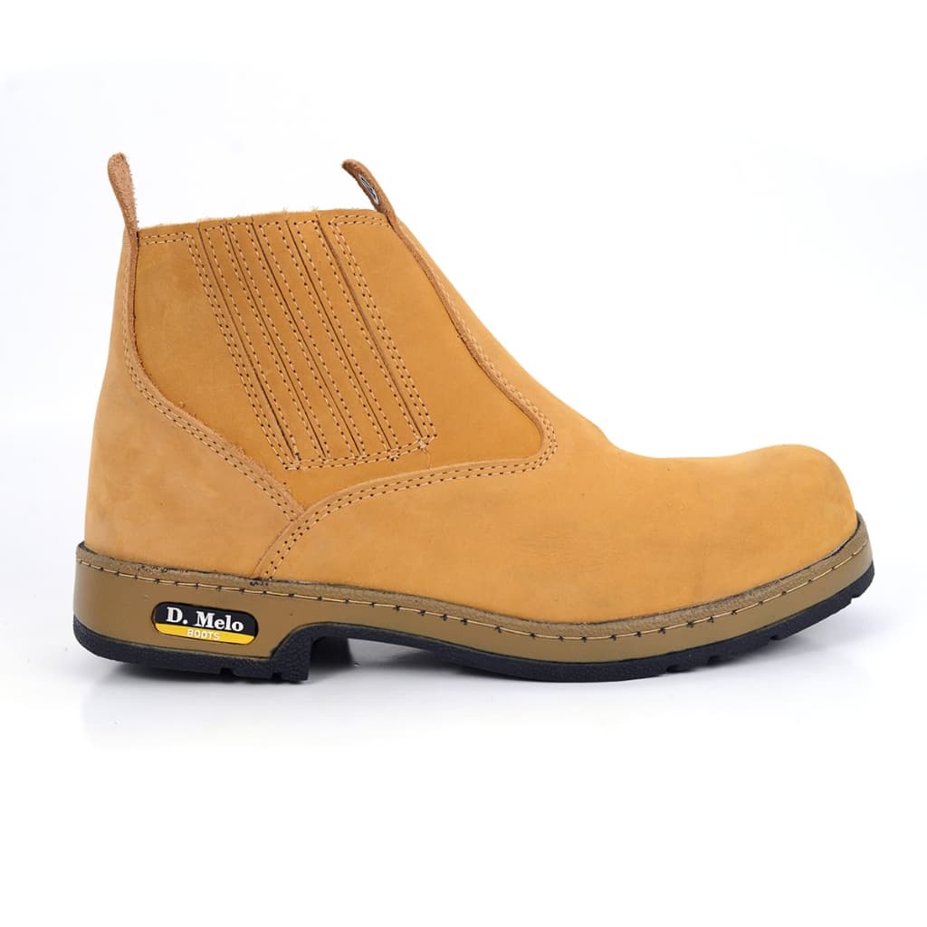Bota Botina Masculina Caramelo Nobuck Sola de Borracha Trabalho Rodeio Country Envio Imediato