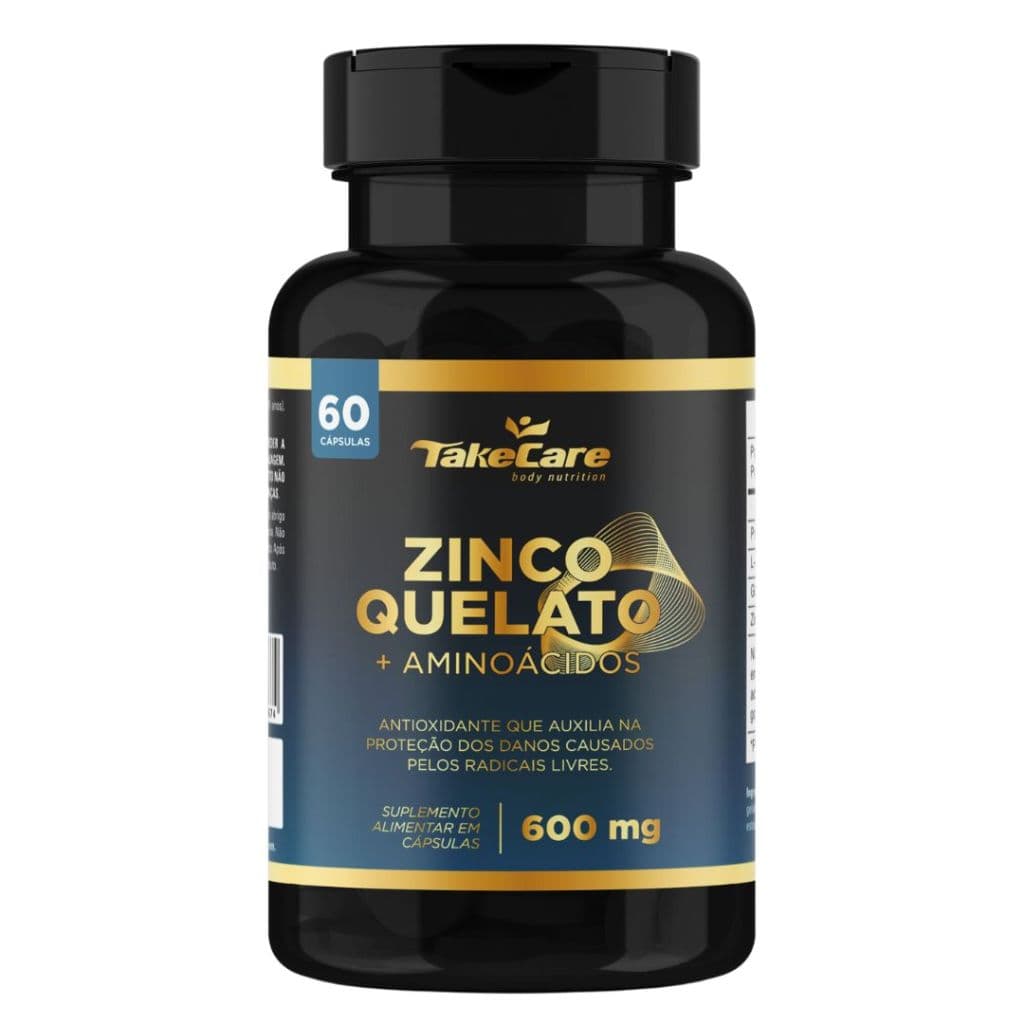 Zinco Quelato + Aminoácidos - 60 Cápsulas | Imunidade Forte, Pele Saudável e Energia Renovada