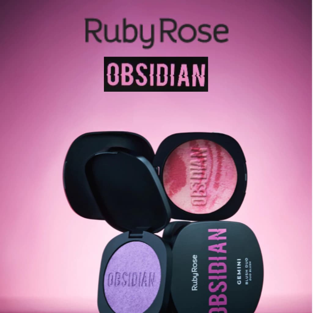 Blush Multifuncional Carved in marble Obisidian Ruby Rose HB-1002 sombra iluminador e sombra