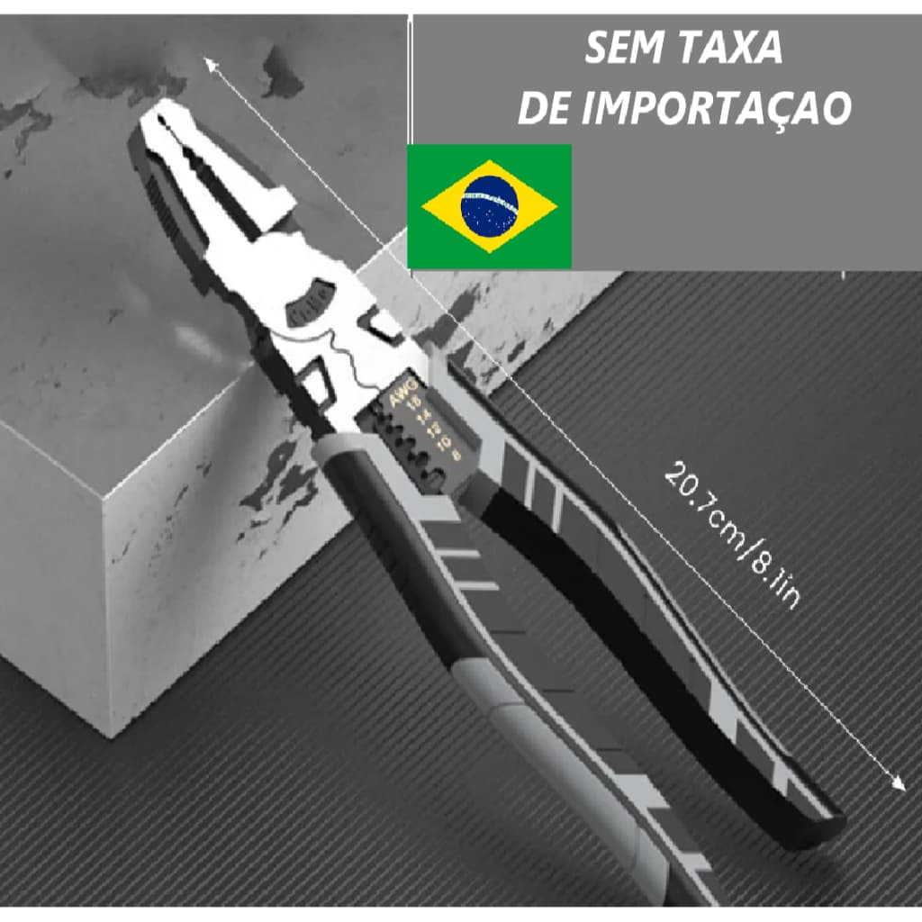 Multifuncional Universal Alicate Diagonal Heavy Agulha Nose Alicates Ferramentas , Martelo Chave inglesa