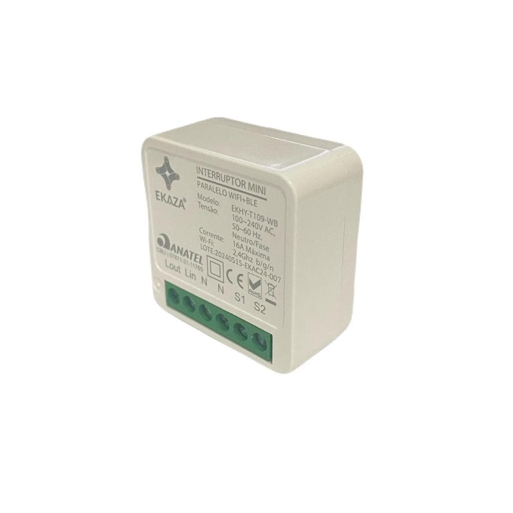 Interruptor Mini Módulo de Embutir 16A Paralelo WiFi Ekaza