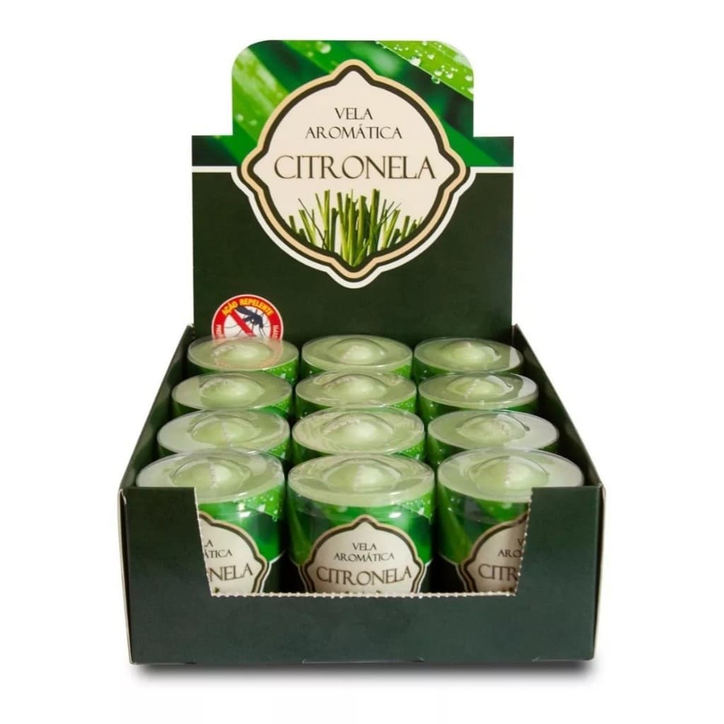 Vela Aromática Citronela 130g  Kit 12 Velas