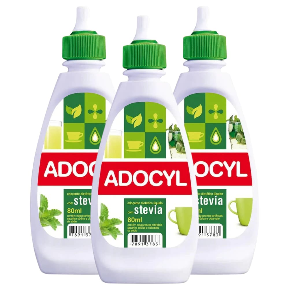 Adoçante Dietético Líquido Adocyl com Stévia 80ml