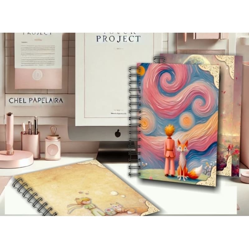 Agenda personalizada 2025 Caderno a6 Planner semanal  organizador mensal bloco de notas caderno escolar pequeno príncipe