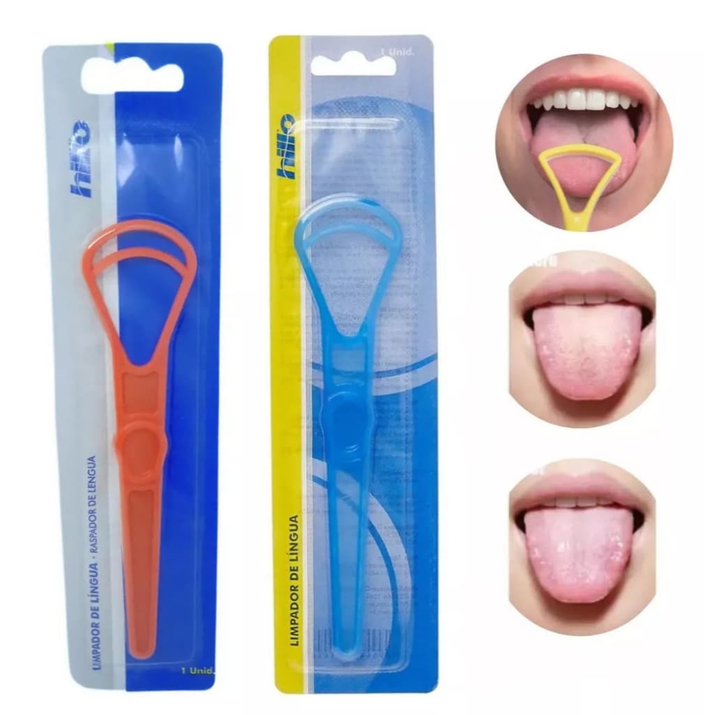 Raspador Limpador de Língua Lingual Higienizador Bucal - Hillo