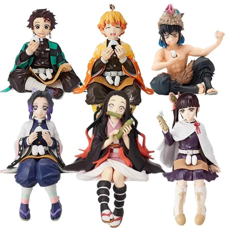 Demon Slayer Kimetsu no Yaba Action Figures Colecionaveis Enfeite Decoração presente Geek anime japones Criança Adulto
