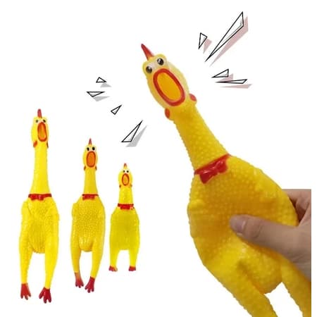 Galinha Frango Borracha Mordedor Cachorro Pet Faz Barulho / Brinquedos Cachorro