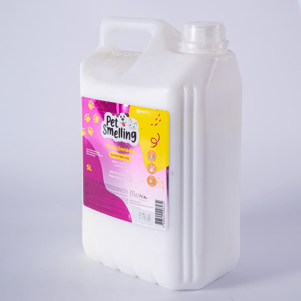 Condicionador Pet Super Brilho 5l - Para Cães E Gatos - Pet Shop - Galão De 5 Litros Economico
